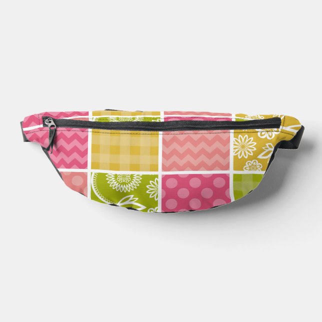 Zigzag, Chevron, Polka Dots, Gingham, Patchwork Bum Bags (Lay Down)
