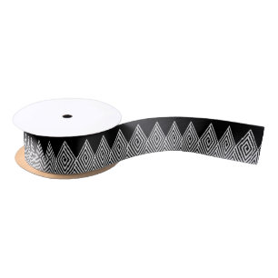 Zigzag Diamond Chevron Tribal pattern Satin Ribbon