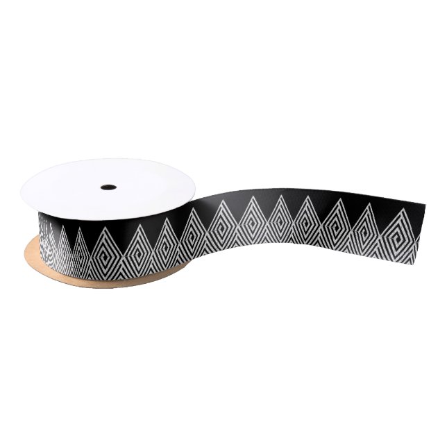 Zigzag Diamond Chevron Tribal pattern Satin Ribbon (Spool)