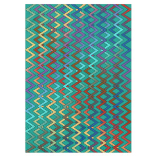 ZIGZAG diamonds - coloured + your backgr. & ideas Tablecloth