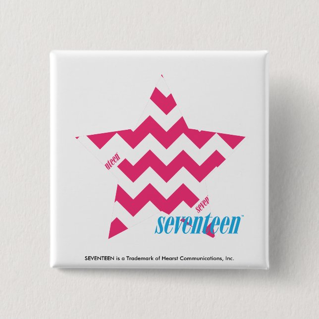 ZigZag Magenta 2 15 Cm Square Badge (Front)