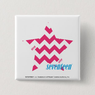 ZigZag Magenta 2 15 Cm Square Badge