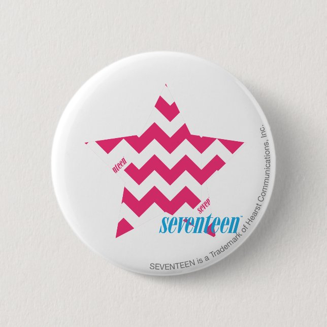 ZigZag Magenta 2 6 Cm Round Badge (Front)