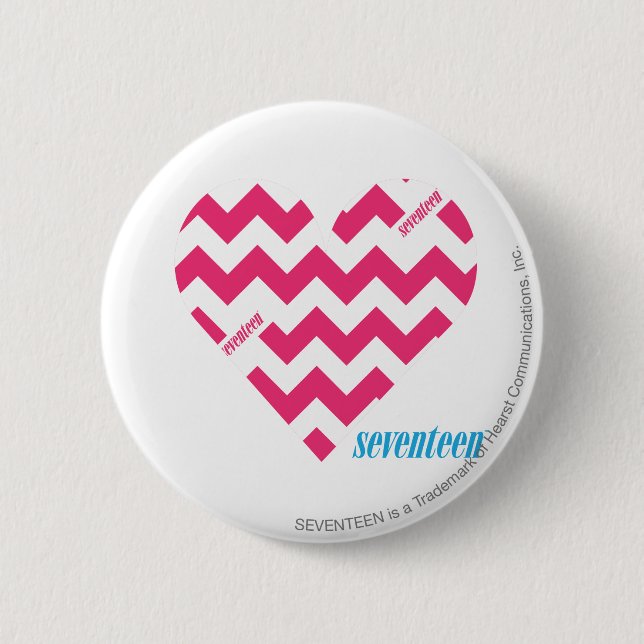 ZigZag Magenta 3 6 Cm Round Badge (Front)
