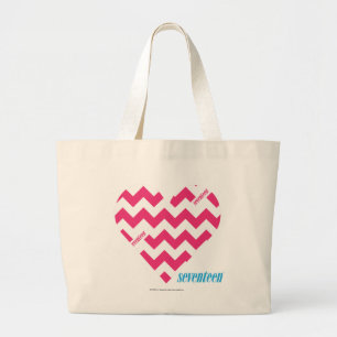 ZigZag Magenta 3 Large Tote Bag