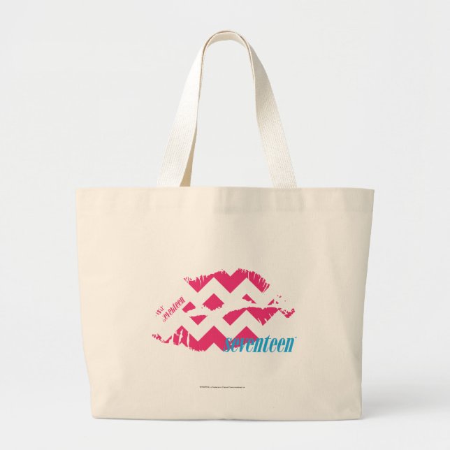 ZigZag Magenta Large Tote Bag (Front)