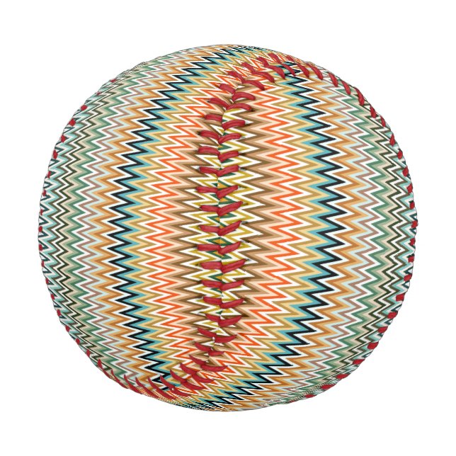 Zigzag Multicolor Pattern Baseball (Angled)