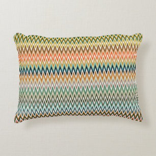 Zigzag Multicolored Pattern Decorative Cushion