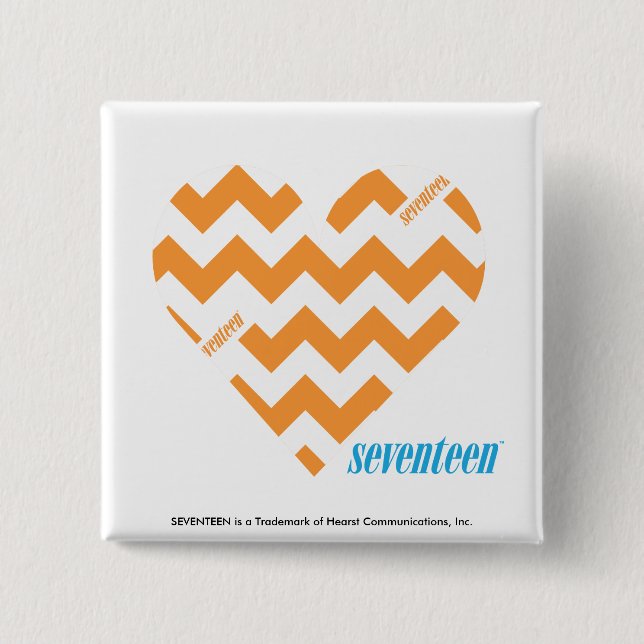 ZigZag Orange 2 15 Cm Square Badge (Front)