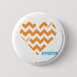 ZigZag Orange 2 6 Cm Round Badge