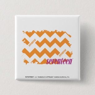 ZigZag Orange 4 15 Cm Square Badge