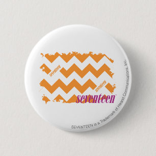ZigZag Orange 4 6 Cm Round Badge
