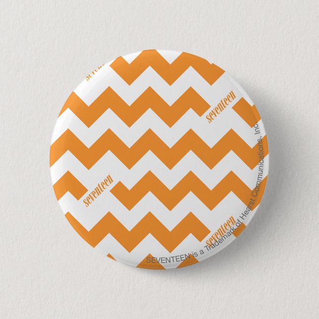 ZigZag Orange 6 Cm Round Badge (Front)