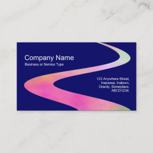 ZigZag Path - Cosmic Path - Dark Blue Business Card