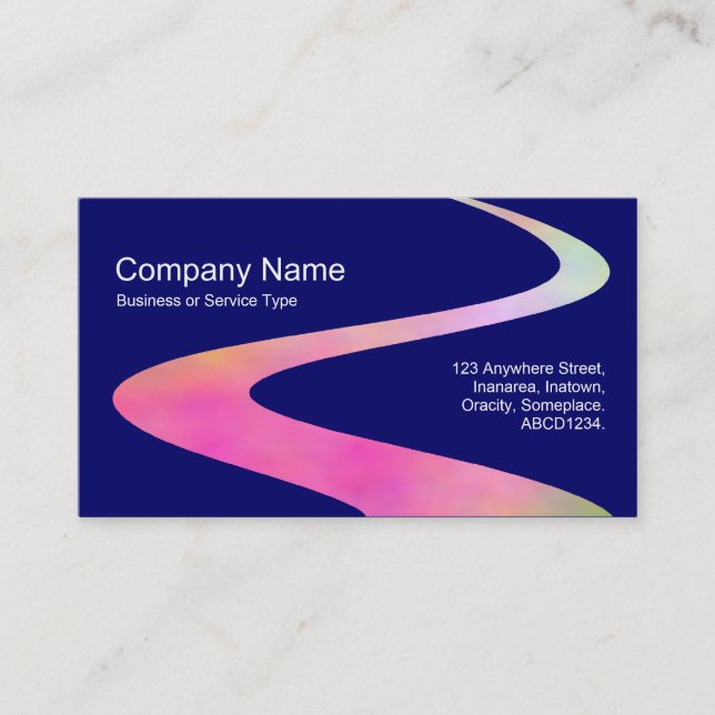 ZigZag Path - Cosmic Path - Dark Blue Business Card (Front)