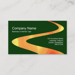 ZigZag Path - Flame Path - Green 003300 Business Card
