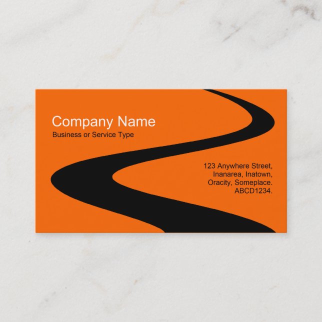 ZigZag Path - Orange FF6600 Business Card (Front)