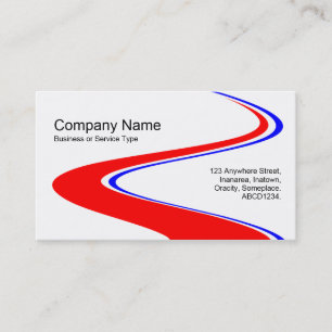 ZigZag Path - Red, White and Blue Business Card