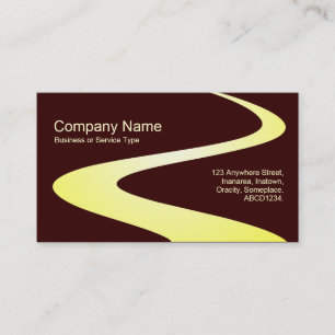 ZigZag Path - Shades of Yellow on Brown 330000 Business Card