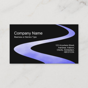 ZigZag Path - Sky Mirror Path - on Black Business Card
