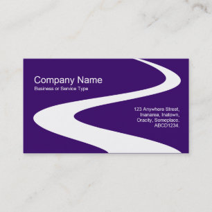 ZigZag Path - White on Deep Purple 330066 Business Card