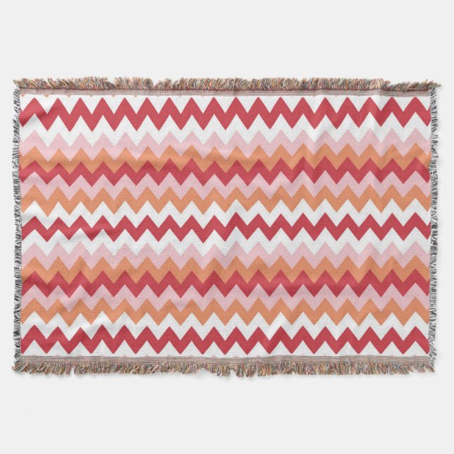 Zigzag pattern 2 throw blanket (Front)