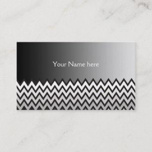 ZIGZAG pattern - black white grey + your idea Business Card