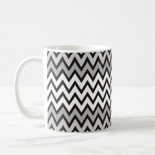 ZIGZAG pattern - black white grey + your idea Coffee Mug