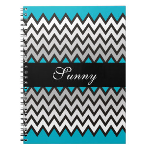 ZIGZAG pattern - black white grey + your idea Notebook