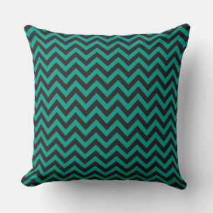 ZIGZAG pattern - black + your background & ideas Cushion
