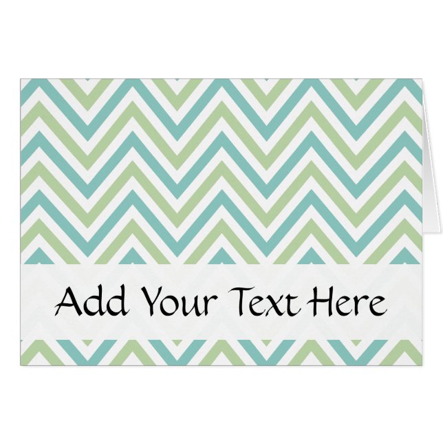 Zigzag Pattern, Chevron Pattern, Green, Blue (Front Horizontal)