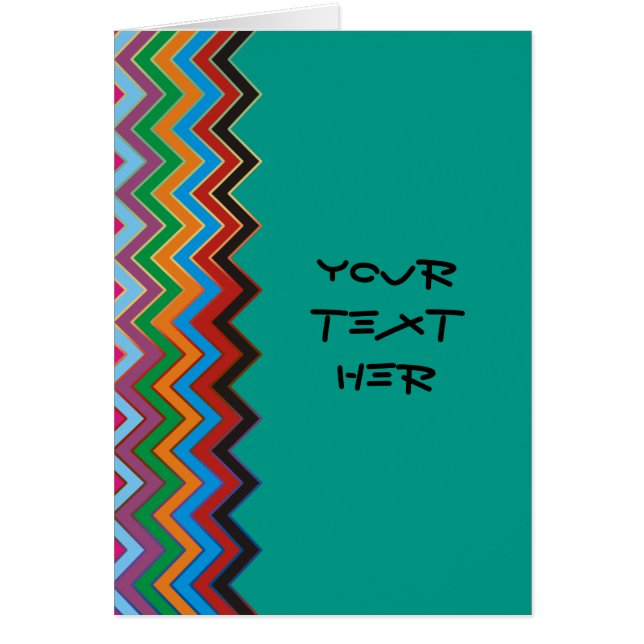 ZIGZAG pattern - colored + your text (Front)