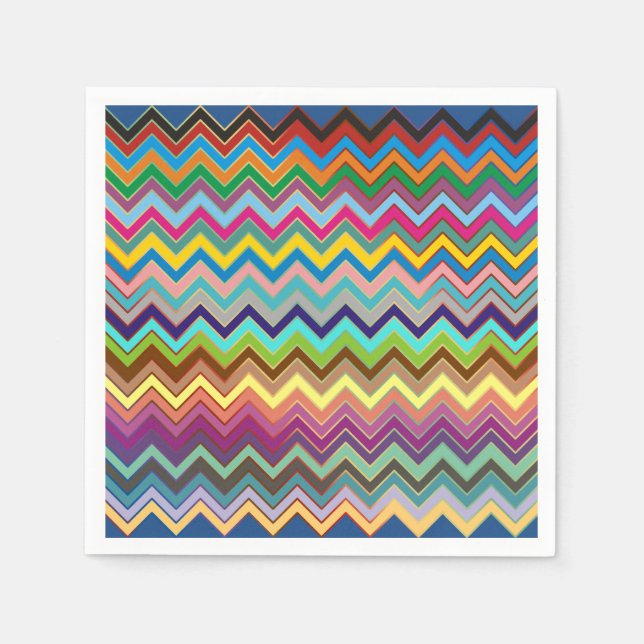 ZIGZAG pattern - coloured + your ideas Napkin (Front)