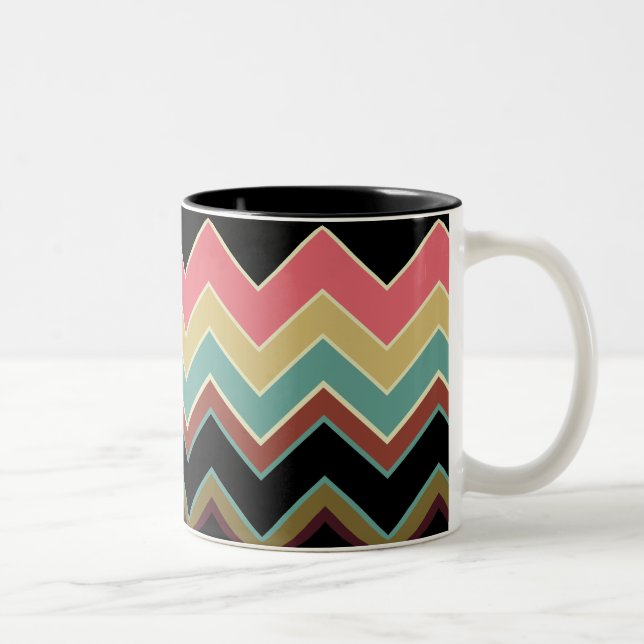 ZigZag Pattern Designer Decor Mug - Baja Style (Right)
