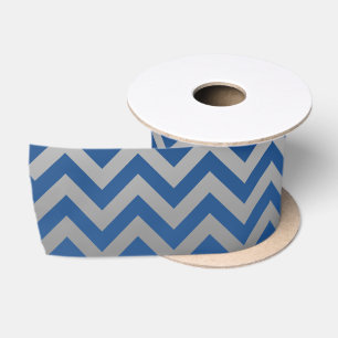 ZIGZAG pattern - grey gradients + your backgr. Satin Ribbon