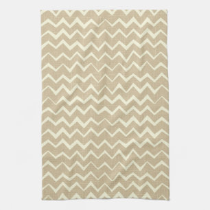 Zigzag pattern tea towel