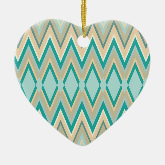 zigzag-phones diagonal ceramic tree decoration (Front)
