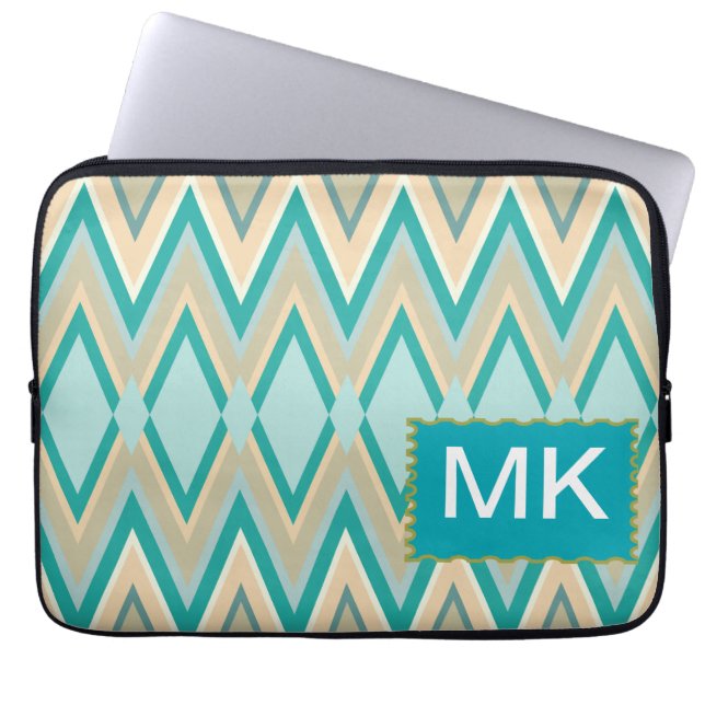 zigzag-phones diagonal laptop sleeve (Front)