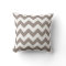 Zigzag Pillow with Khaki Chevron