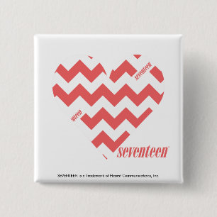 ZigZag Pink 3 15 Cm Square Badge
