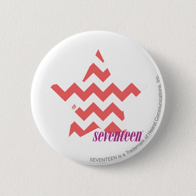 ZigZag Pink 4 6 Cm Round Badge (Front)