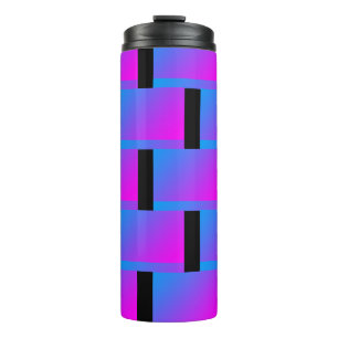 Zigzag Pink Blue Black Purple 4Roxy Thermal Tumbler