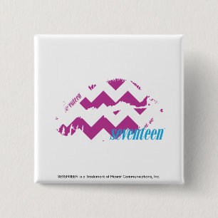 ZigZag Purple 15 Cm Square Badge