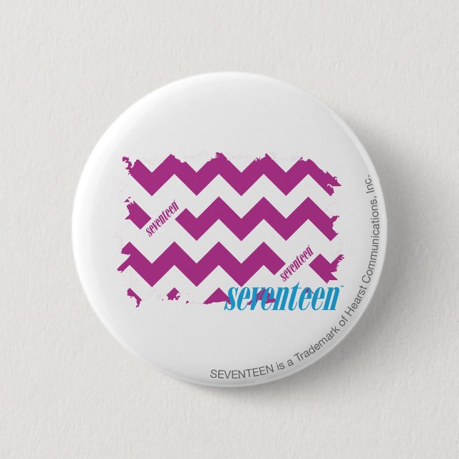 ZigZag Purple 3 6 Cm Round Badge (Front)