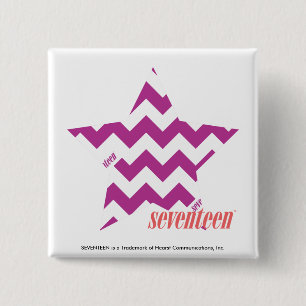 ZigZag Purple 4 15 Cm Square Badge