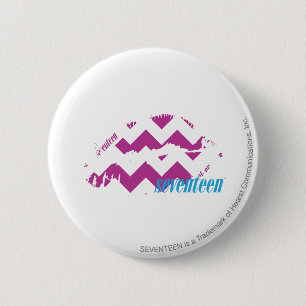 ZigZag Purple 6 Cm Round Badge