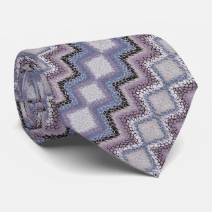 Zigzag purple giraffe tie