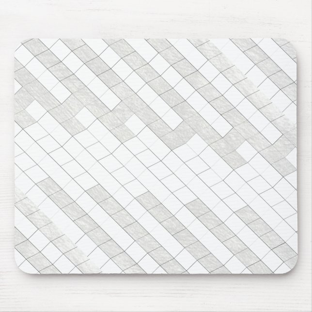 zigzag squares in grey... mouse pad (Front)