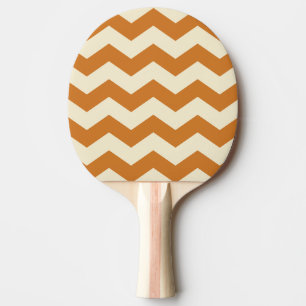 Zigzag Stripe Burnt Honey Colour Ping Pong Paddle