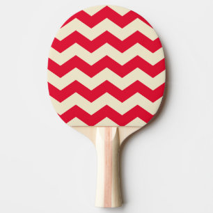 Zigzag Stripe Cherry Picking Pink Colour Ping Pong Paddle